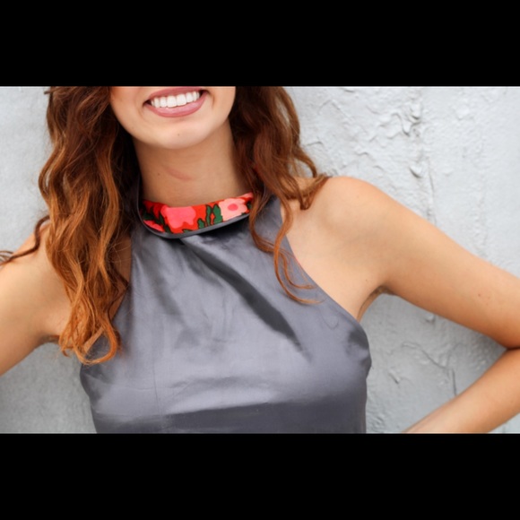 vintage reversible silk halter neck top - Picture 4 of 4